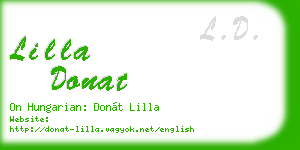 lilla donat business card