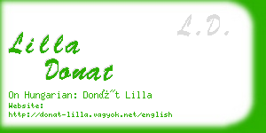 lilla donat business card